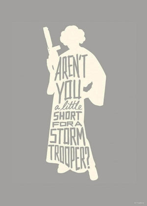 Komar Star Wars Silhouette Quotes Leia Kunstdruk 50x70cm | Yourdecoration.be