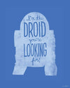 Komar Star Wars Silhouette Quotes R2D2 Kunstdruk 40x50cm | Yourdecoration.be
