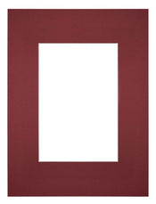 Passe Partout 18x24cm Karton Wijnrood Rand Recht   Voorzijde | Yourdecoration.be