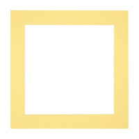 Passe Partout 20x20cm Karton Geel Rand Recht   Voorzijde | Yourdecoration.be