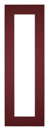 Passe Partout 20x60cm Karton Wijnrood Rand 5cm Recht   Voorzijde | Yourdecoration.be