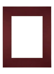 Passe Partout 28x35cm Karton Wijnrood Rand Recht   Voorzijde | Yourdecoration.be