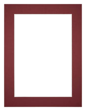 Passe Partout 45x60cm Karton Wijnrood Rand 4cm Recht   Voorzijde | Yourdecoration.be