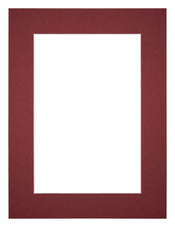 Passe Partout 45x60cm Karton Wijnrood Rand 5cm Recht   Voorzijde | Yourdecoration.be