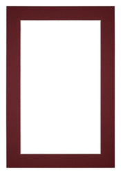 Passe Partout 62x93cm Karton Wijnrood Rand 4cm Recht   Voorzijde | Yourdecoration.be