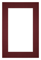 Passe Partout 61x91,5cm Karton Wijnrood Rand 5cm Recht   Voorzijde | Yourdecoration.be