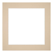 Passe Partout 50x50cm Karton Beige Rand 5cm Recht   Voorzijde | Yourdecoration.be