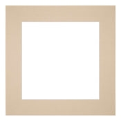 Passe Partout 40x40cm Karton Beige Rand 6cm Recht   Voorzijde | Yourdecoration.be