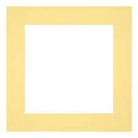 Passe Partout 45x45cm Karton Geel Rand 6cm Recht   Voorzijde | Yourdecoration.be