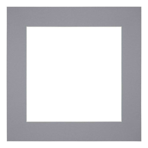 Passe Partout 40x40cm Karton Grijs Rand 6cm Recht   Voorzijde | Yourdecoration.be