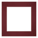 Passe Partout 40x40cm Karton Wijnrood Rand 6cm Recht   Voorzijde | Yourdecoration.be