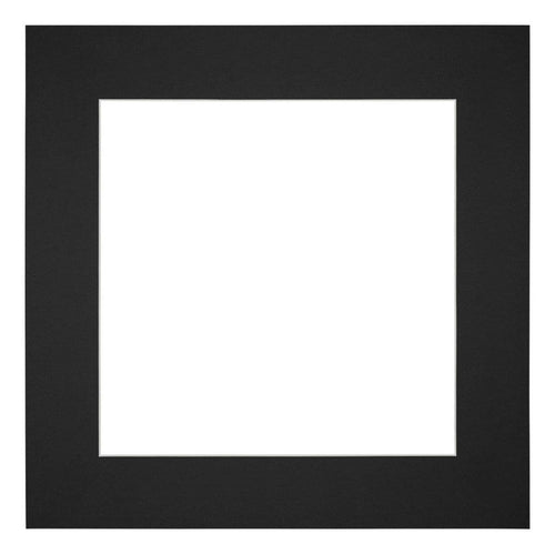 Passe Partout 25x25cm Karton Zwart Rand 6cm Recht   Voorzijde | Yourdecoration.be