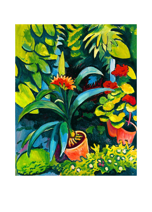 August Macke   Blumen im Garten Kunstdruk 50x70cm | Yourdecoration.be