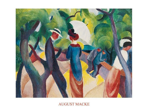 August Macke   Promenade Kunstdruk 80x60cm | Yourdecoration.be