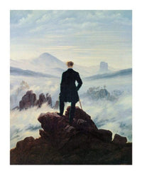 Caspar David Friedrich   Der Wanderer im Nebelmeer Kunstdruk 70x90cm | Yourdecoration.be