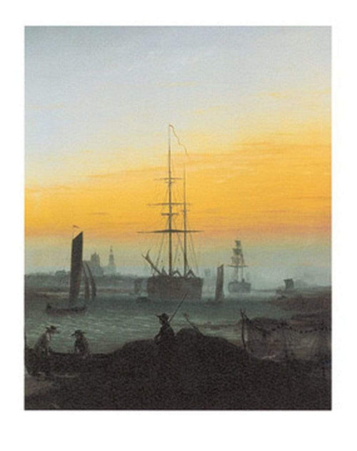 Caspar David Friedrich   Der Greifswalder Hafen Kunstdruk 30x40cm | Yourdecoration.be