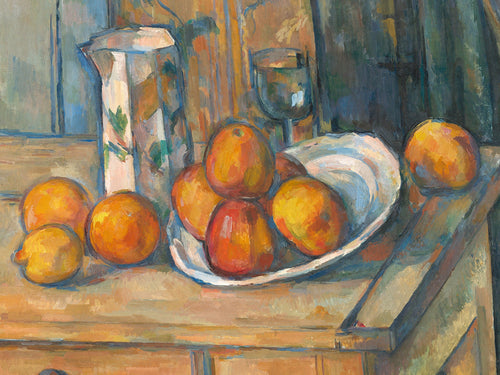 Paul CÃ©zanne   Bricco, bicchiere e piatto Kunstdruk 80x60cm | Yourdecoration.be