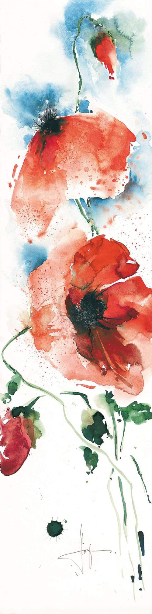 Ekkehard Hofmann   Mohn I Kunstdruk 20x99cm | Yourdecoration.be