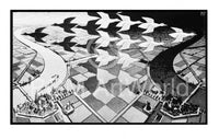M. C. Escher   Tag und Nacht Kunstdruk 86x55cm | Yourdecoration.be