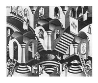 M. C. Escher   Konkav und Konvexe Kunstdruk 65x55cm | Yourdecoration.be