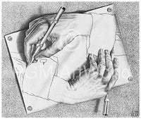M. C. Escher   Zeichnen Kunstdruk 65x55cm | Yourdecoration.be