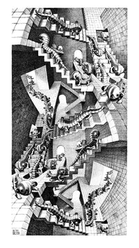 M. C. Escher   Treppenhaus Kunstdruk 45x79cm | Yourdecoration.be