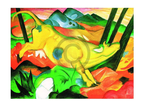 Franz Marc   Gelbe Kuh Kunstdruk 80x60cm | Yourdecoration.be