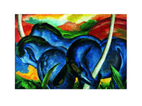 Franz Marc   Die groÃŸen blauen Pferde Kunstdruk 71x56cm | Yourdecoration.be