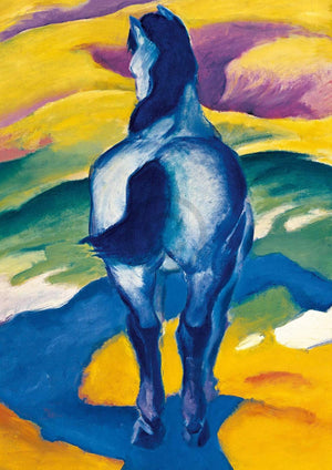 Franz Marc   Blaues Pferd II Kunstdruk 21x29.7cm | Yourdecoration.be