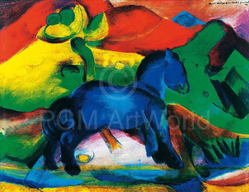 Franz Marc   Blaues Pferdchen Kunstdruk 80x60cm | Yourdecoration.be