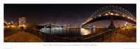 Patrick Grube   New York Skyline at Night Kunstdruk 95x33cm | Yourdecoration.be