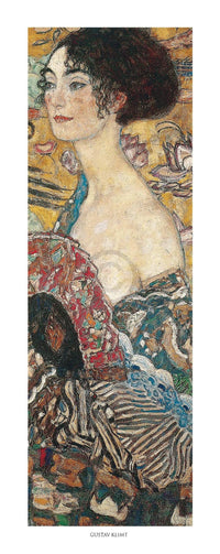 Gustav Klimt   Segnora con ventaglio Kunstdruk 20x50cm | Yourdecoration.be
