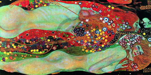 Gustav Klimt   Wasserschlangen II Kunstdruk 100x50cm | Yourdecoration.be