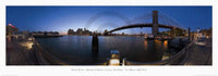 Randy Kosek   Brooklyn Bridge at dusk Kunstdruk 95x33cm | Yourdecoration.be