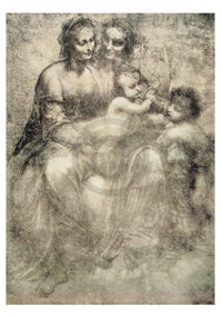 Leonardo Da Vinci   La vergine Kunstdruk 35x50cm | Yourdecoration.be