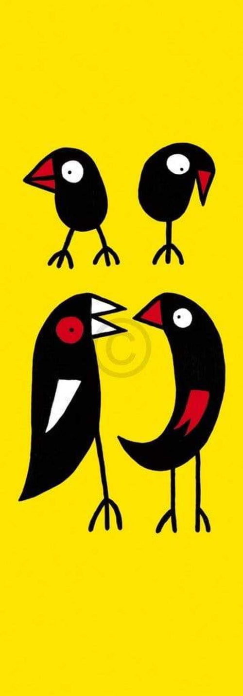 Birdman Hans Lan   Let's talk about it Kunstdruk 35x100cm | Yourdecoration.be