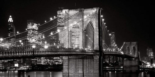 Jet Love   Brooklyn Bridge at Night, 1982 Kunstdruk 91x45cm | Yourdecoration.be