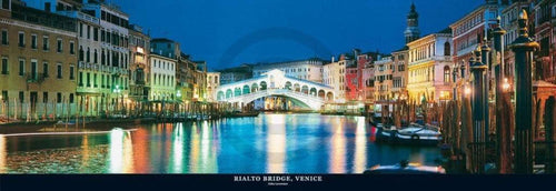 John Lawrence   Rialto Bridge, Venice Kunstdruk 95x33cm | Yourdecoration.be