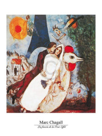 Marc Chagall   Les fiances Kunstdruk 60x80cm | Yourdecoration.be
