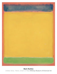 Mark Rothko   Untitled Blue, Yellow, Green, Red Kunstdruk 71x91cm | Yourdecoration.be