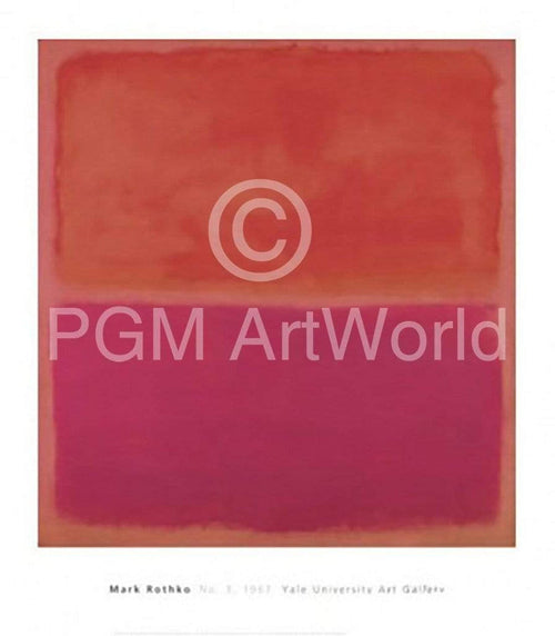 Mark Rothko   No. 3, 1967 Kunstdruk 71x81cm | Yourdecoration.be