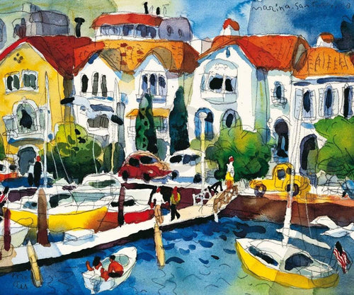 Michael Leu   Marina, San Francisco Kunstdruk 60x50cm | Yourdecoration.be