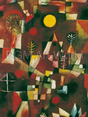 Paul Klee   Der Vollmond Kunstdruk 60x80cm | Yourdecoration.be