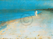 Peter Severin Krøyer   Summer evening Kunstdruk 80x60cm | Yourdecoration.be