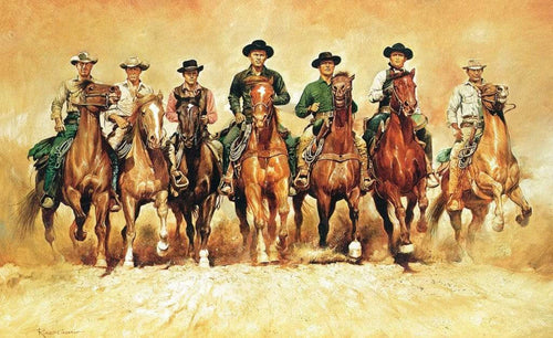 Renato Casaro   The magnificent Seven Kunstdruk 138x85cm | Yourdecoration.be