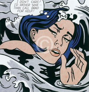 Roy Lichtenstein   Drowning Girl small Kunstdruk 28x35.5cm | Yourdecoration.be