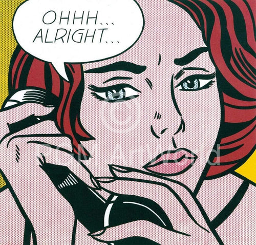 Roy Lichtenstein   Oh Alright Kunstdruk 35.5x28cm | Yourdecoration.be