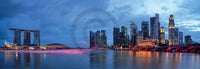 Shutterstock   Panorama of Singapore Kunstdruk 95x33cm | Yourdecoration.be
