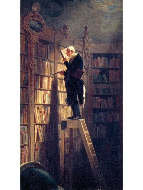 Carl Spitzweg   Der BÃ¼cherwurm Kunstdruk 60x80cm | Yourdecoration.be