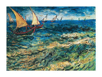 Vincent Van Gogh   Seascape at Saintes Maries Kunstdruk 80x60cm | Yourdecoration.be